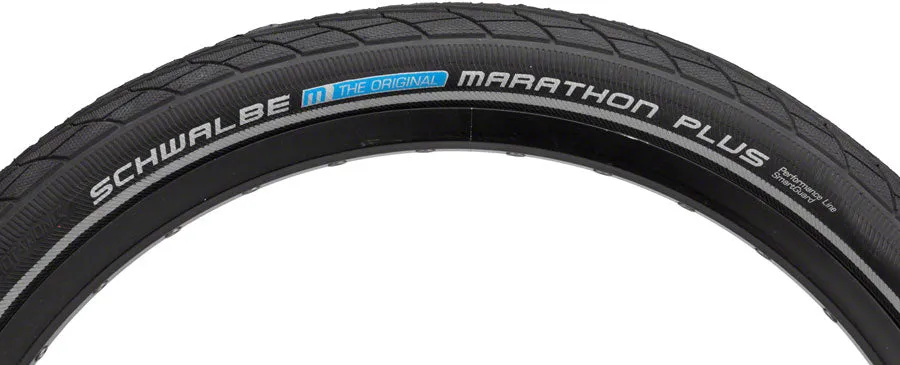 2 Pack Schwalbe Marathon Plus Tire 20 x 1.75 Clincher Wire Performance Line 11100758