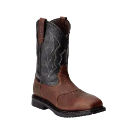 Ariat Men's Wide Waterproof Composite Toe Work  Brown Boots