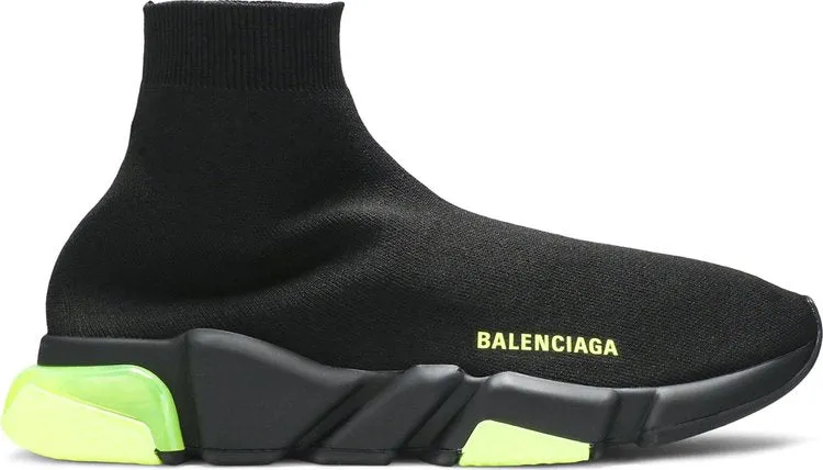 Balenciaga Speed Trainer Clear Sole - Black Yellow Fluo