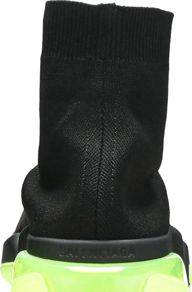 Balenciaga Speed Trainer Clear Sole - Black Yellow Fluo