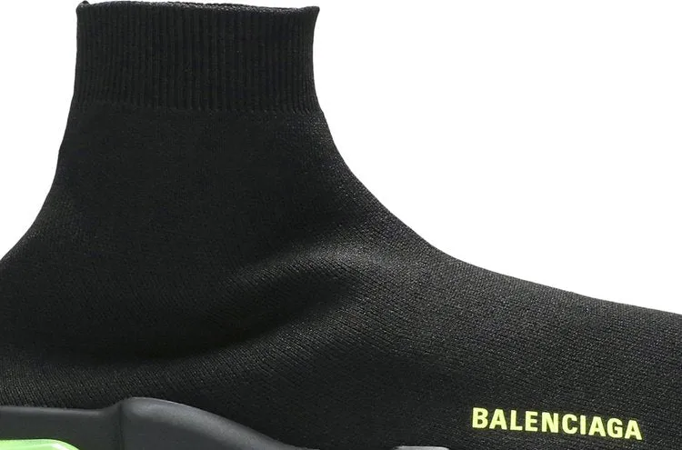 Balenciaga Speed Trainer Clear Sole - Black Yellow Fluo