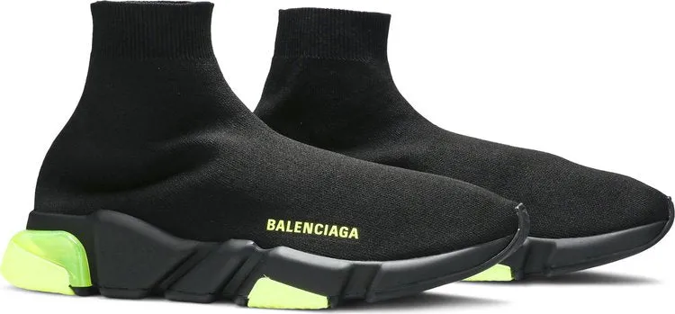 Balenciaga Speed Trainer Clear Sole - Black Yellow Fluo