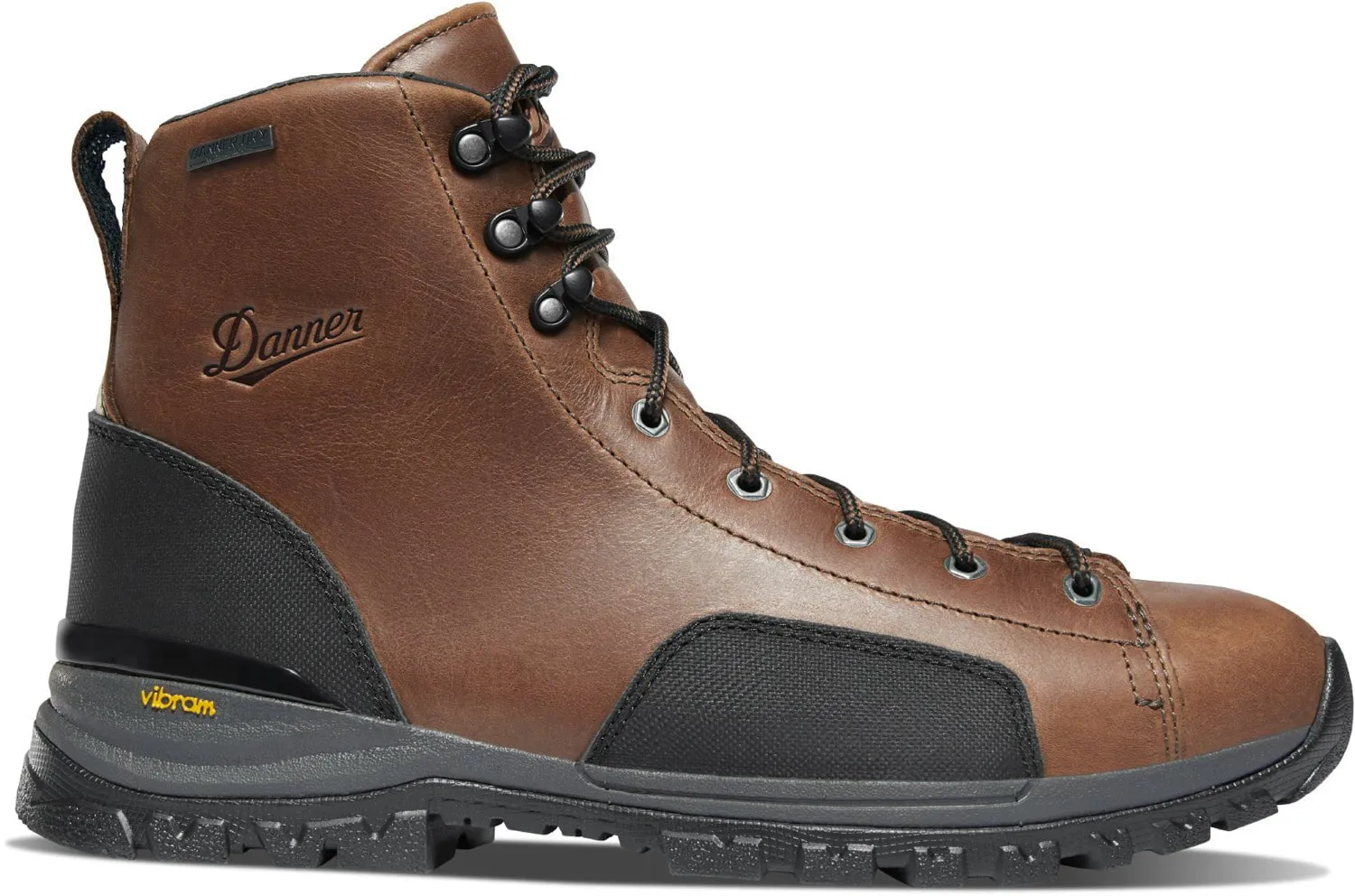 Danner Mens Stronghold 6in Dark Brown Leather Work Boots