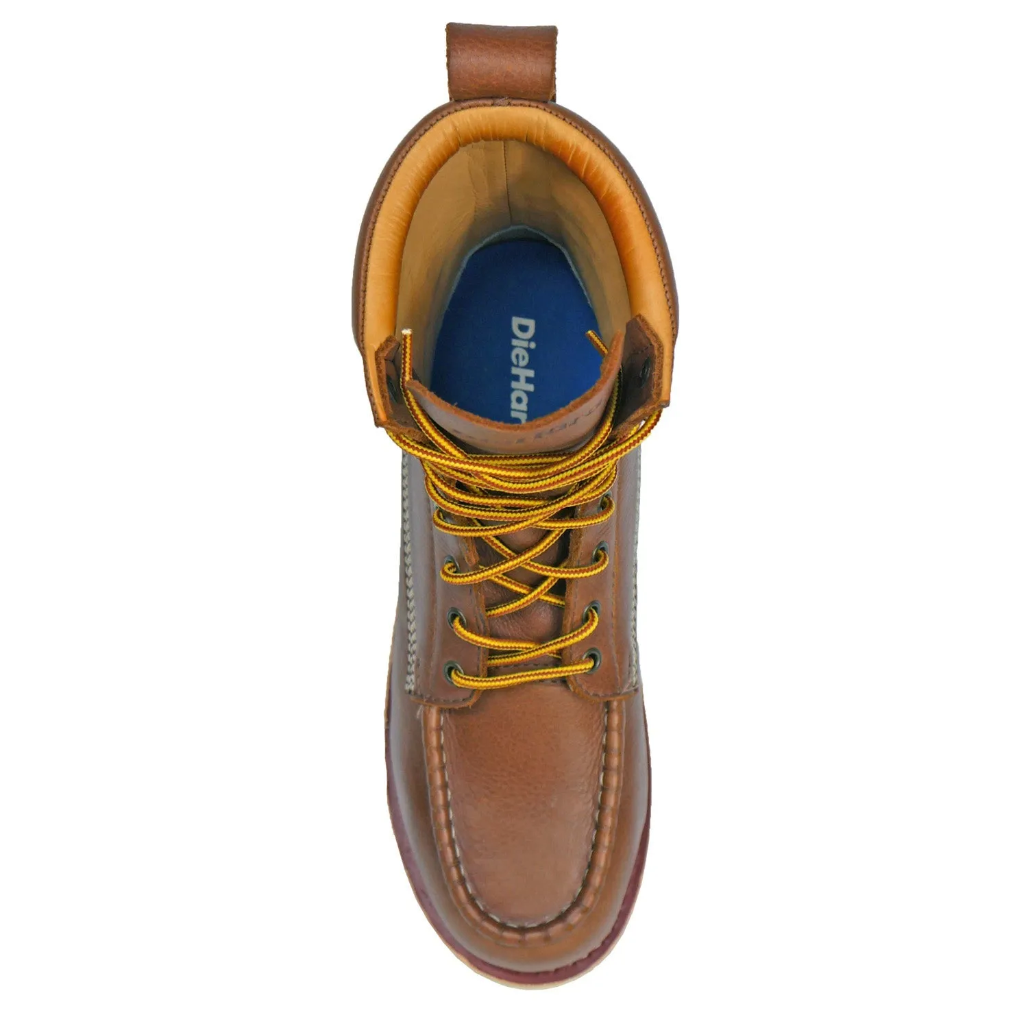 DieHard Mens Malibu Comp Toe Rust Leather Tumbled USA Work Boots 11.5 D
