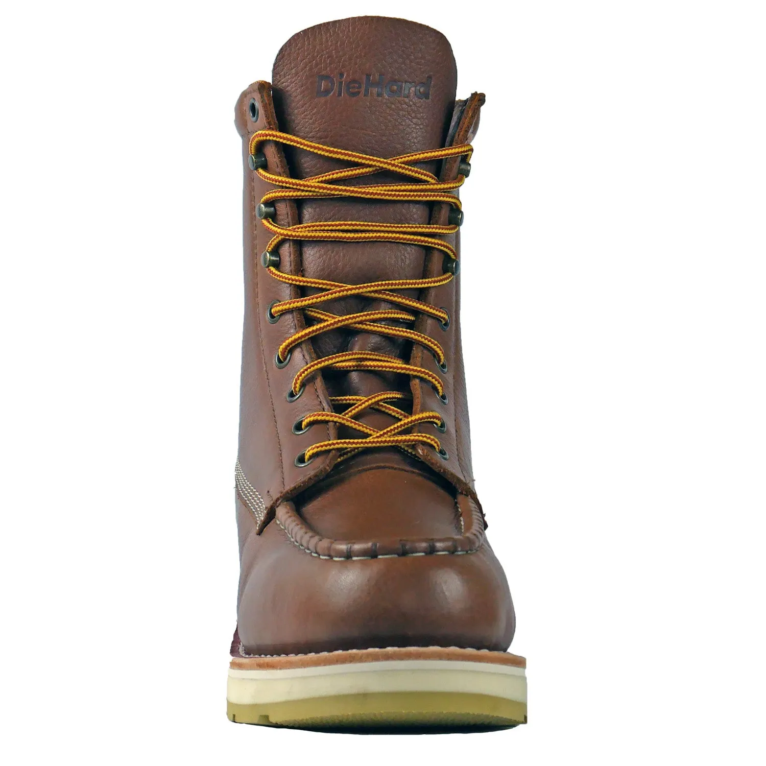 DieHard Mens Malibu Comp Toe Rust Leather Tumbled USA Work Boots 11.5 D