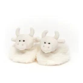 Highland Coo Slippers Cream