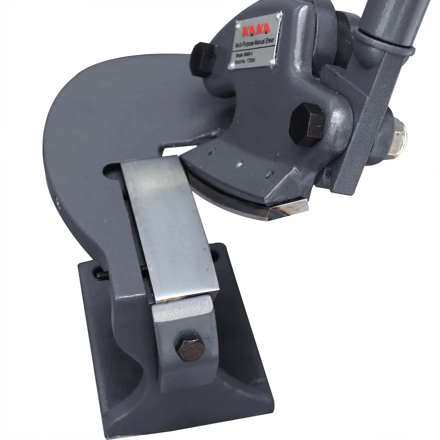 KANG Industrial MMS-4 Multiple Purpose Bench Top Throatless Sheet Metal Shear, 2.0mm Steel Sheet Metal Cutter, Sheet Metal Shear Curved Blade Cutter