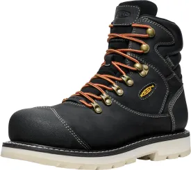 Keen Utility Mens Cincinnati 90 Deg 6in WP CT Black/Sandshell Leather Work Boots