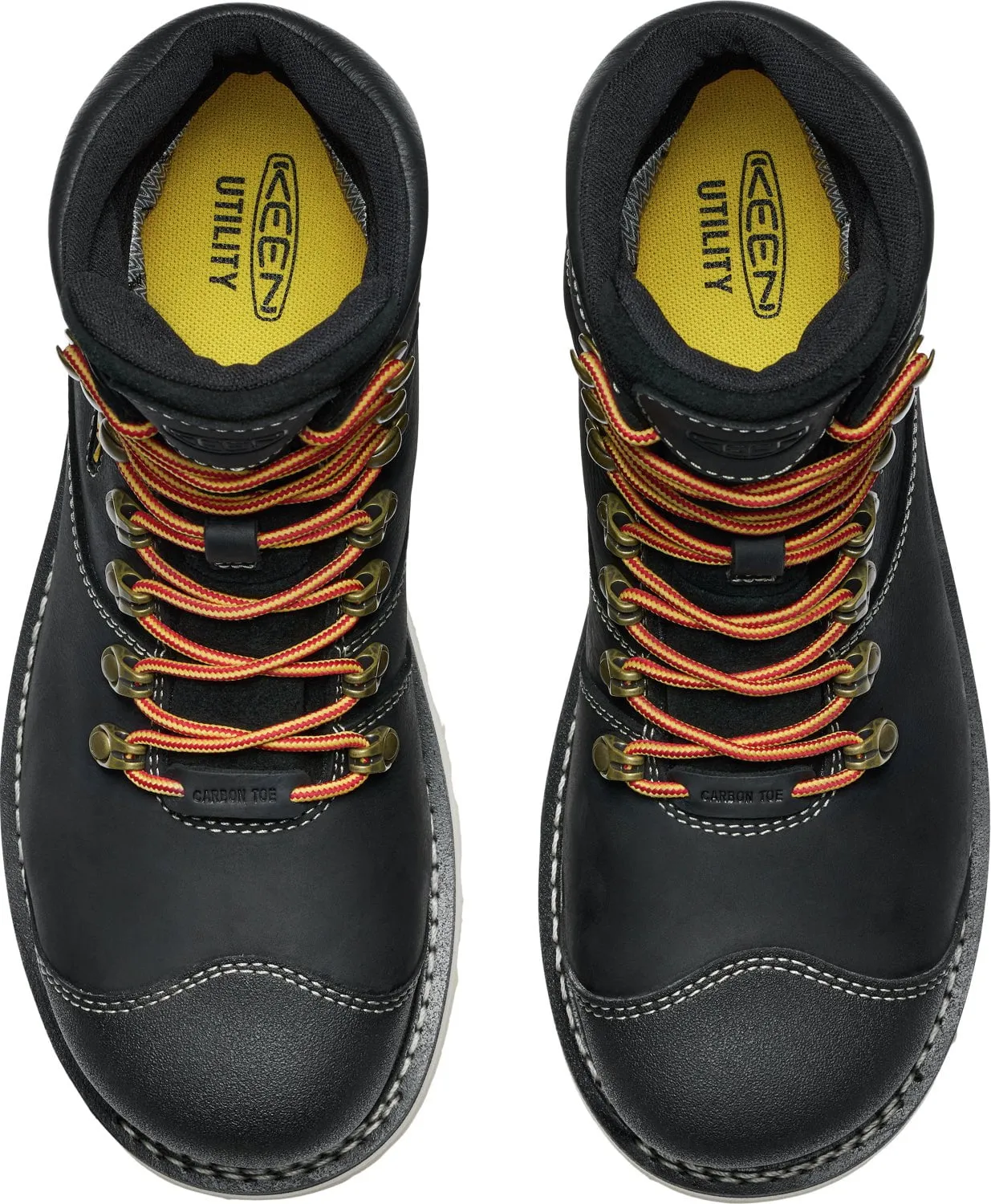 Keen Utility Mens Cincinnati 90 Deg 6in WP CT Black/Sandshell Leather Work Boots