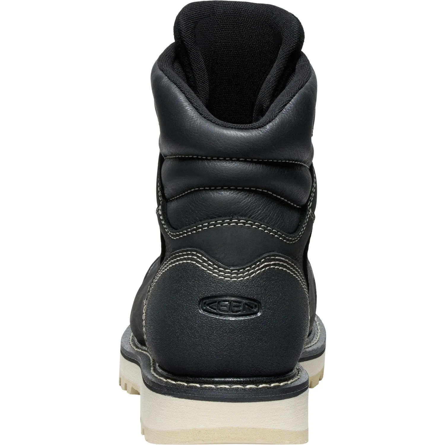 Keen Utility Mens Cincinnati 90 Deg 6in WP CT Black/Sandshell Leather Work Boots
