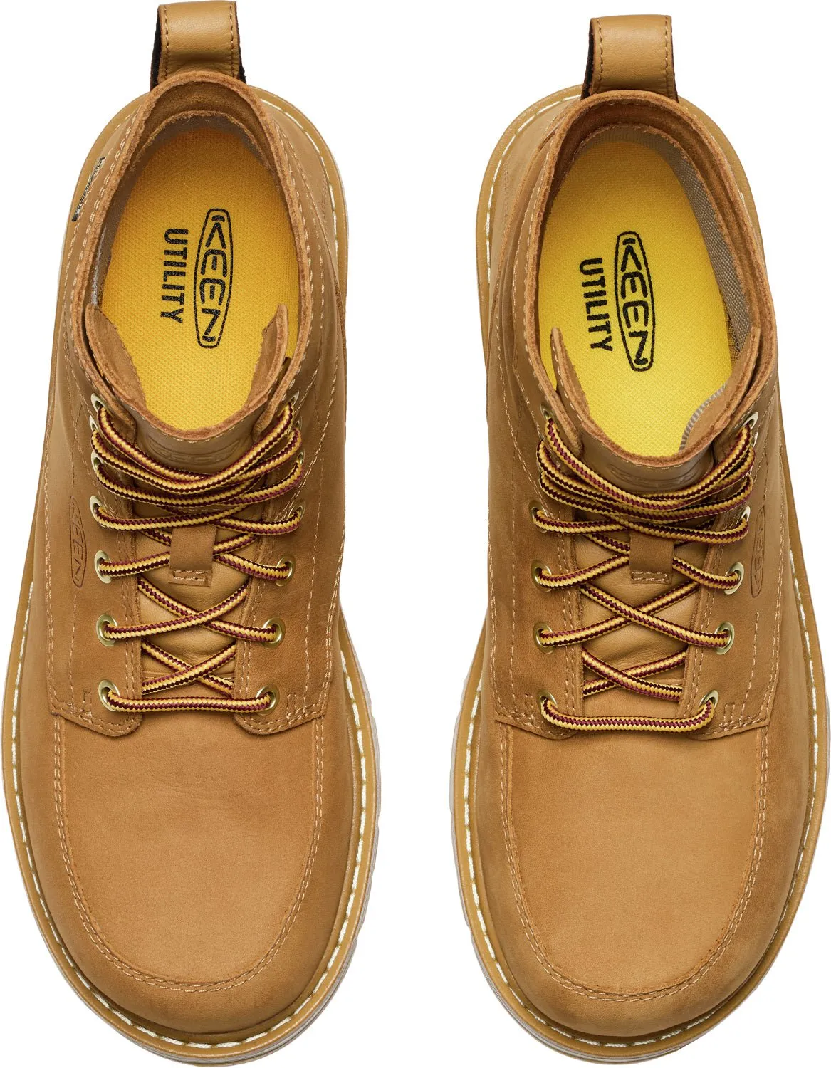 Keen Utility Mens San Jose 90 Degree 6in WP Bistre/Gum Leather Work Boots