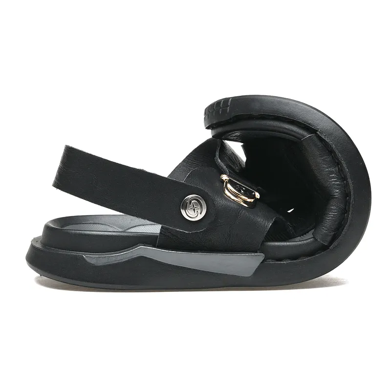 kkboxly kkboxly Men Microfiber Leather Two-Ways Breathable Soft Non-Slip Casual Outdoor Sandals