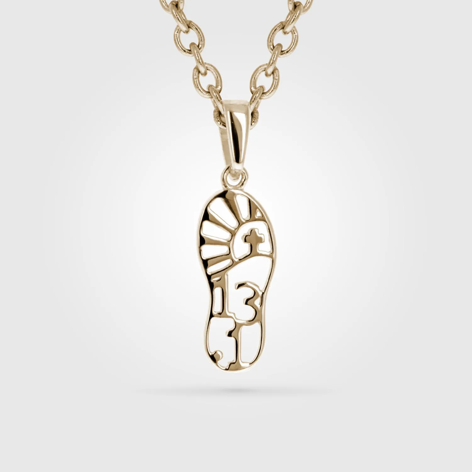 Mini Half Marathon Necklace | 13.1 Mile Running | Gold