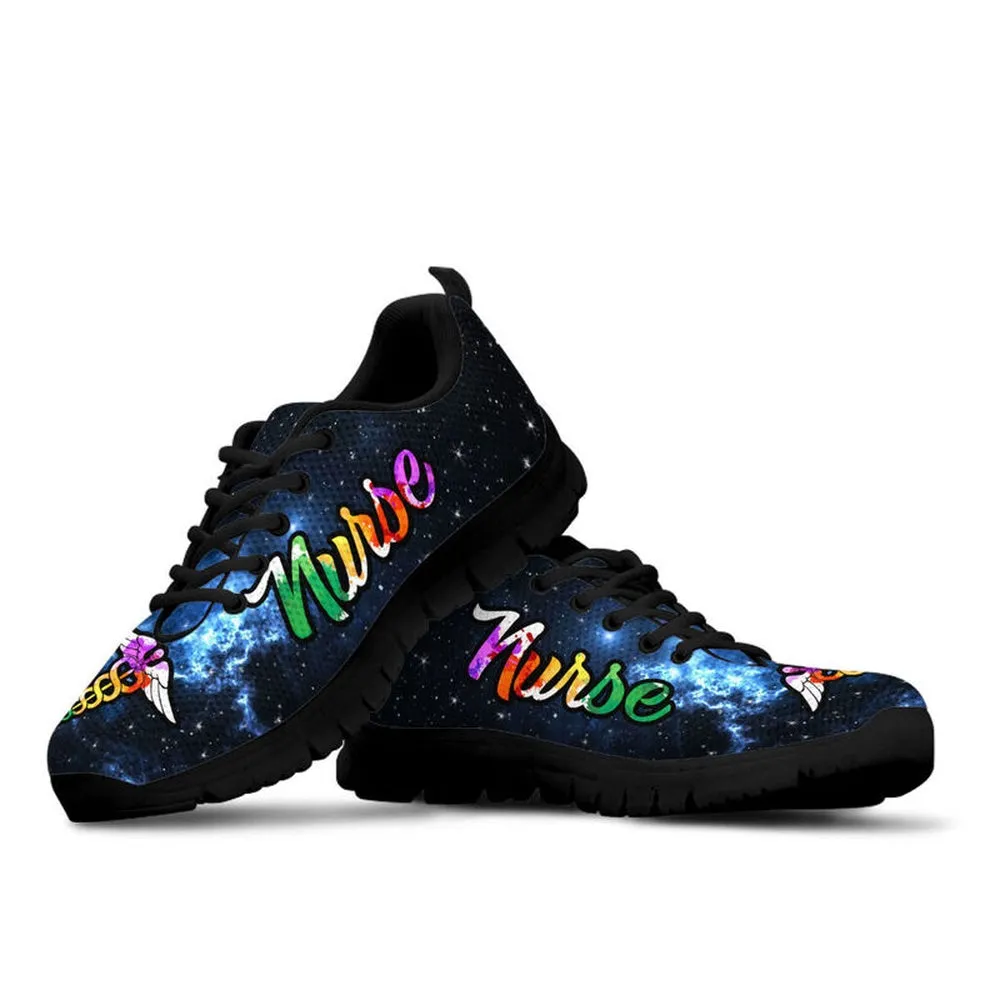 Nurse Sneaker, Nurse Galaxy Art Sneakers Shoes, Best Shoes For Nurses