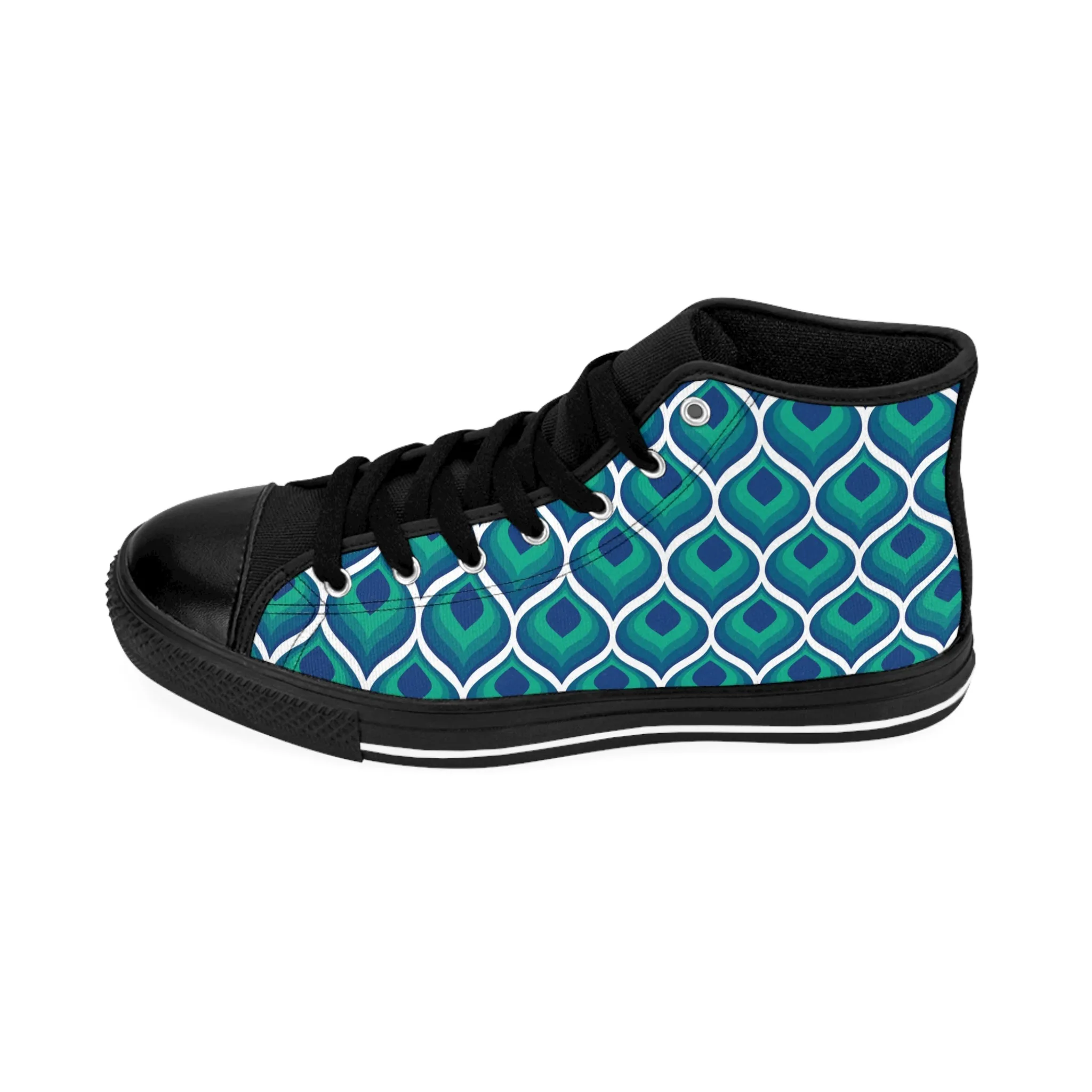 Peacock Pattern Men's Classic Sneakers