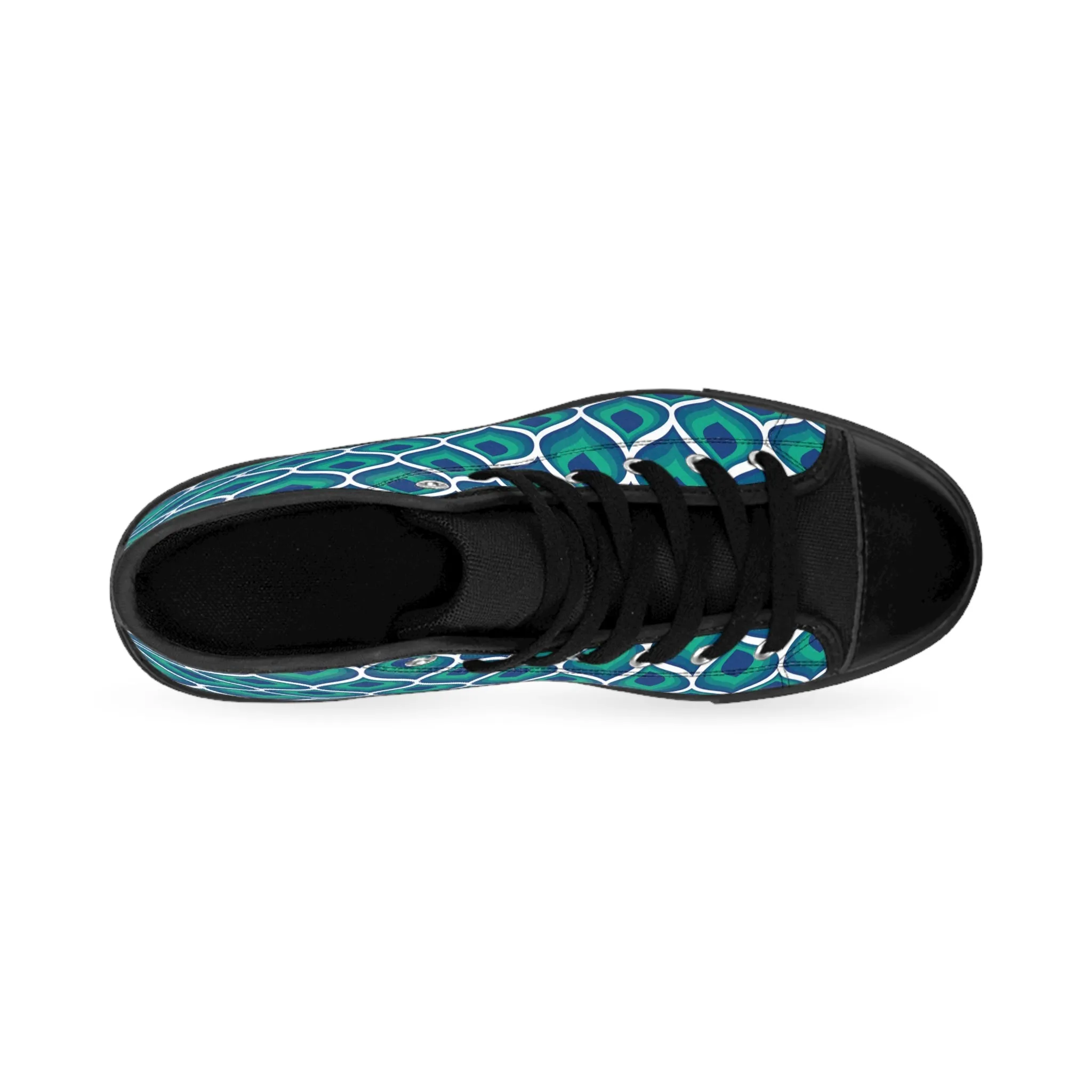 Peacock Pattern Men's Classic Sneakers