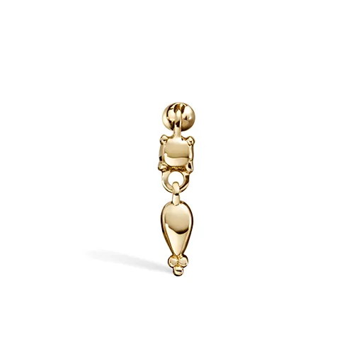 Single Tassel Piercing Charm Earring by Maria Tash in 14K Yellow Gold