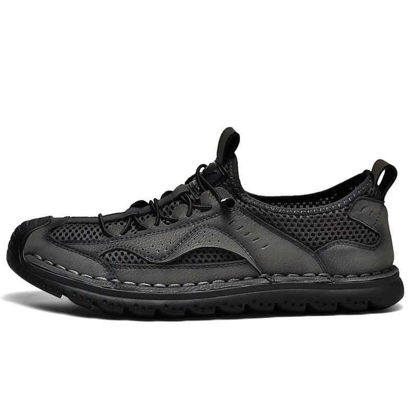 Summer Men's Casual Shoes Breathable Mesh Cloth Loafers Soft Outdoor Sneakers Flat Male Driving Shoes Large Size Men's Shoes