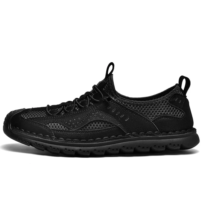 Summer Men's Casual Shoes Breathable Mesh Cloth Loafers Soft Outdoor Sneakers Flat Male Driving Shoes Large Size Men's Shoes