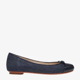 Tina Two Tone Denim with Navy Toe Cap