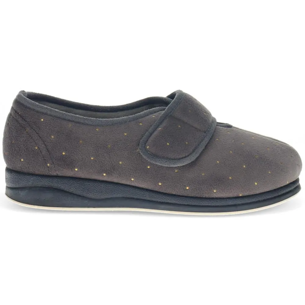 Touch-Fasten Velour Slippers - LEANNA / 325 942