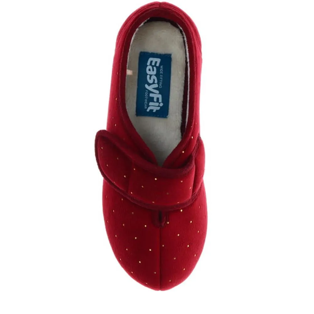Touch-Fasten Velour Slippers - LEANNA / 325 942