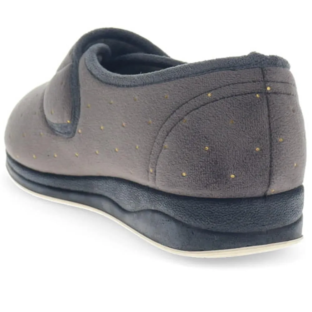 Touch-Fasten Velour Slippers - LEANNA / 325 942