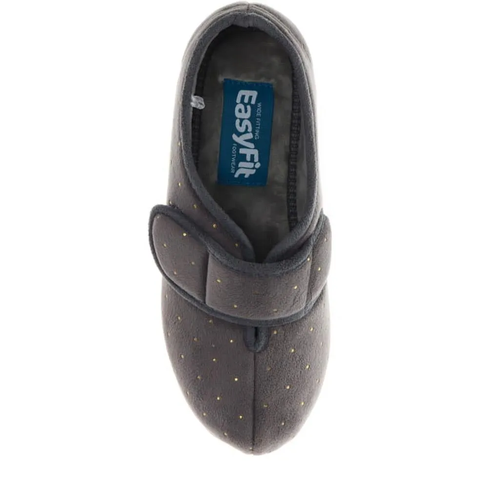 Touch-Fasten Velour Slippers - LEANNA / 325 942