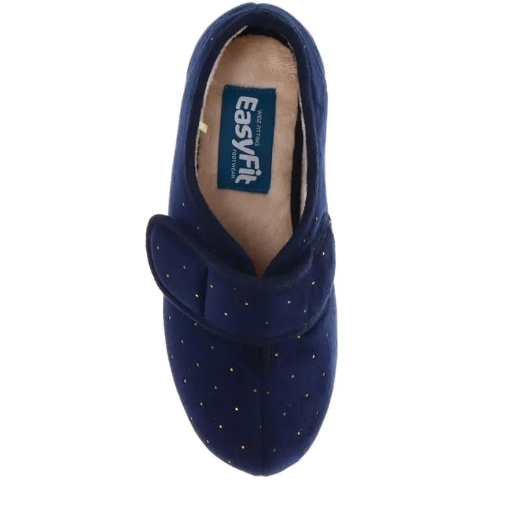 Touch-Fasten Velour Slippers - LEANNA / 325 942