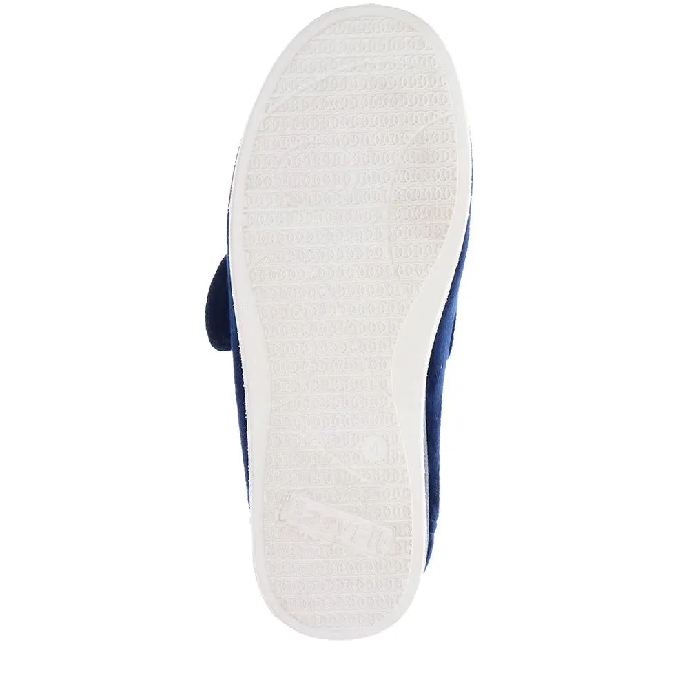Touch-Fasten Velour Slippers - LEANNA / 325 942