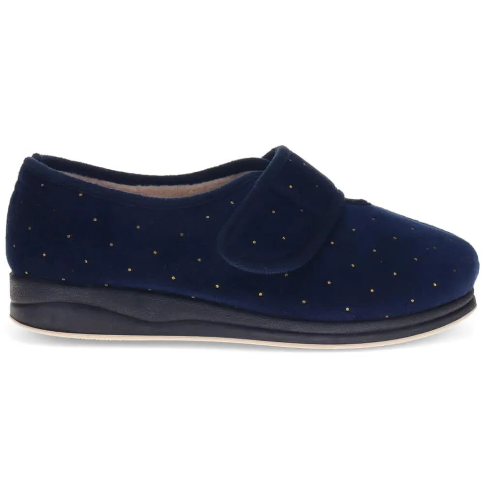 Touch-Fasten Velour Slippers - LEANNA / 325 942
