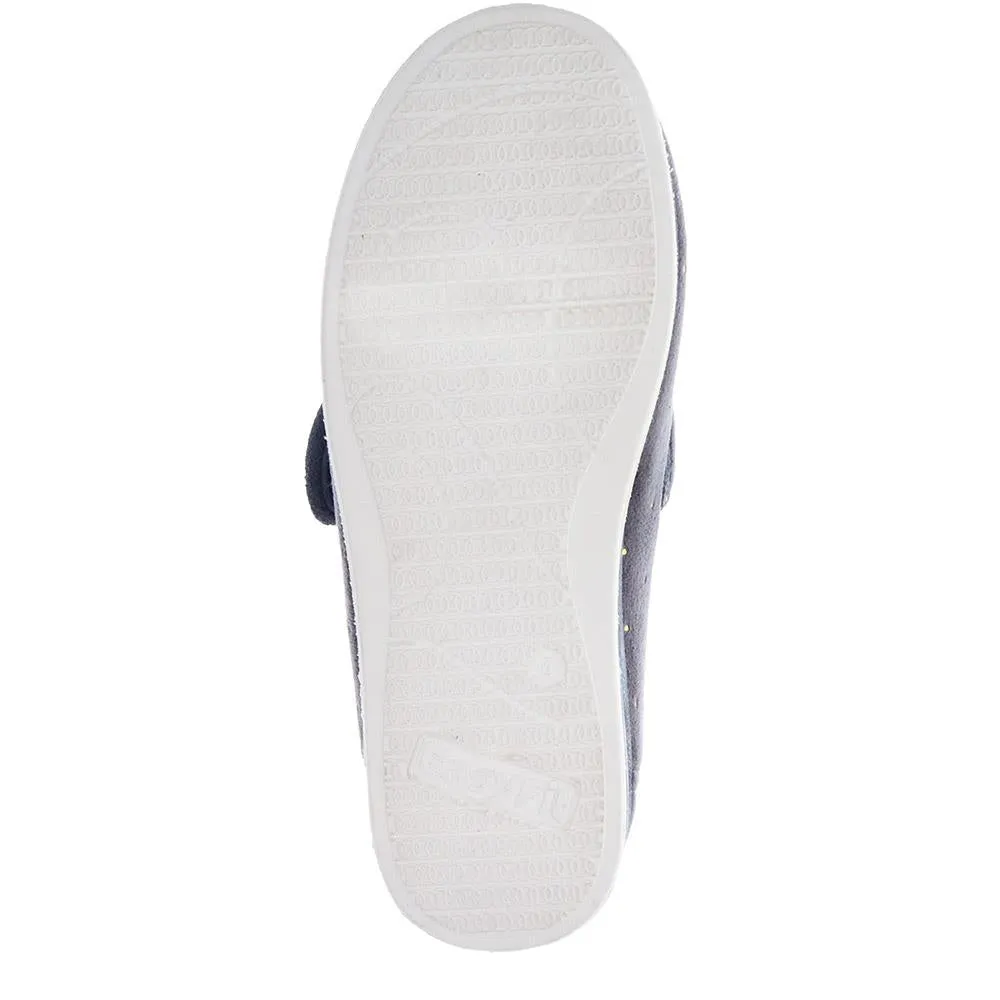 Touch-Fasten Velour Slippers - LEANNA / 325 942